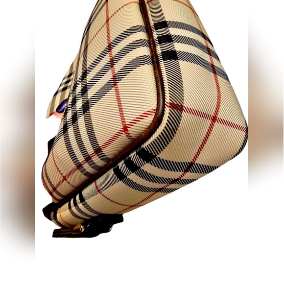 BURBERRY NOVA CHECK and BROWN LEATHER CROSSBODY. - Picture 9 of 15